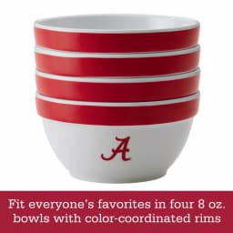 College Kitchen Collection Alabama Crimson Tide 4-Piece Party Bowl Set, Crimson Red thumbnail 3