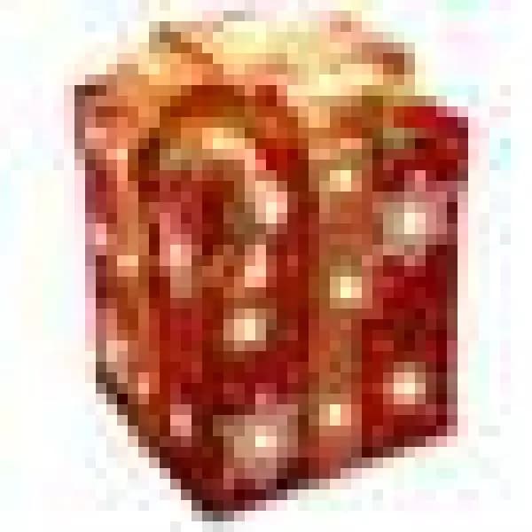 National Tree Company 21 in. Pre-Lit Red Gift Box Christmas Decoration with White LED Lights and Gold Ribbon