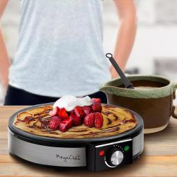 MegaChef Mega Chef 12-Inch Stainless Steel Electric Crepe and Pancake Maker Griddle, 1200W thumbnail 6