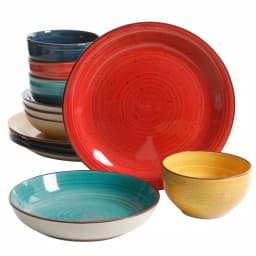 Gibson Home Color Speckle 12-Piece Stoneware Dinnerware Set, Service for 4 thumbnail 1