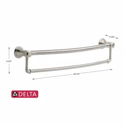 Delta Decor Assist Traditional 24 in. Towel Bar with Integrated Assist Bar, Stainless Steel thumbnail 4