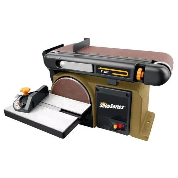 Shop Series Rockwell 4.3 Amp 2-in-1 Belt and Disc Sander, 4 in. x 36 in. Belt, 6 in. Disc