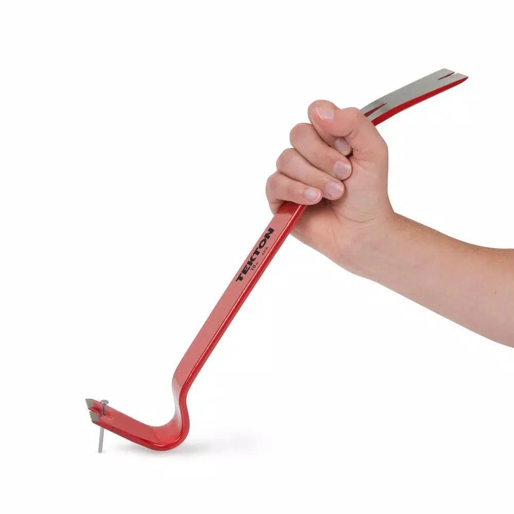 TEKTON 15 in. Flat Utility Pry Bar with Chisel Tips and 3 Nail Slots