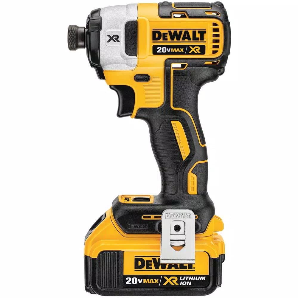 DEWALT 20V MAX XR Brushless 1/4 in. Cordless Impact Driver Kit with Bonus Reciprocating Saw