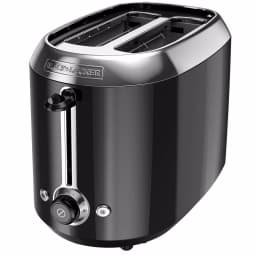 BLACK+DECKER 2-Slice Extra Wide Slot Toaster with Temperature Control, Black thumbnail 1