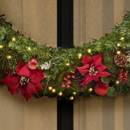Home Accents Holiday Home Accent Holidays 48 in. Berry Bliss Pre-Lit LED Artificial Christmas Wreath thumbnail 5