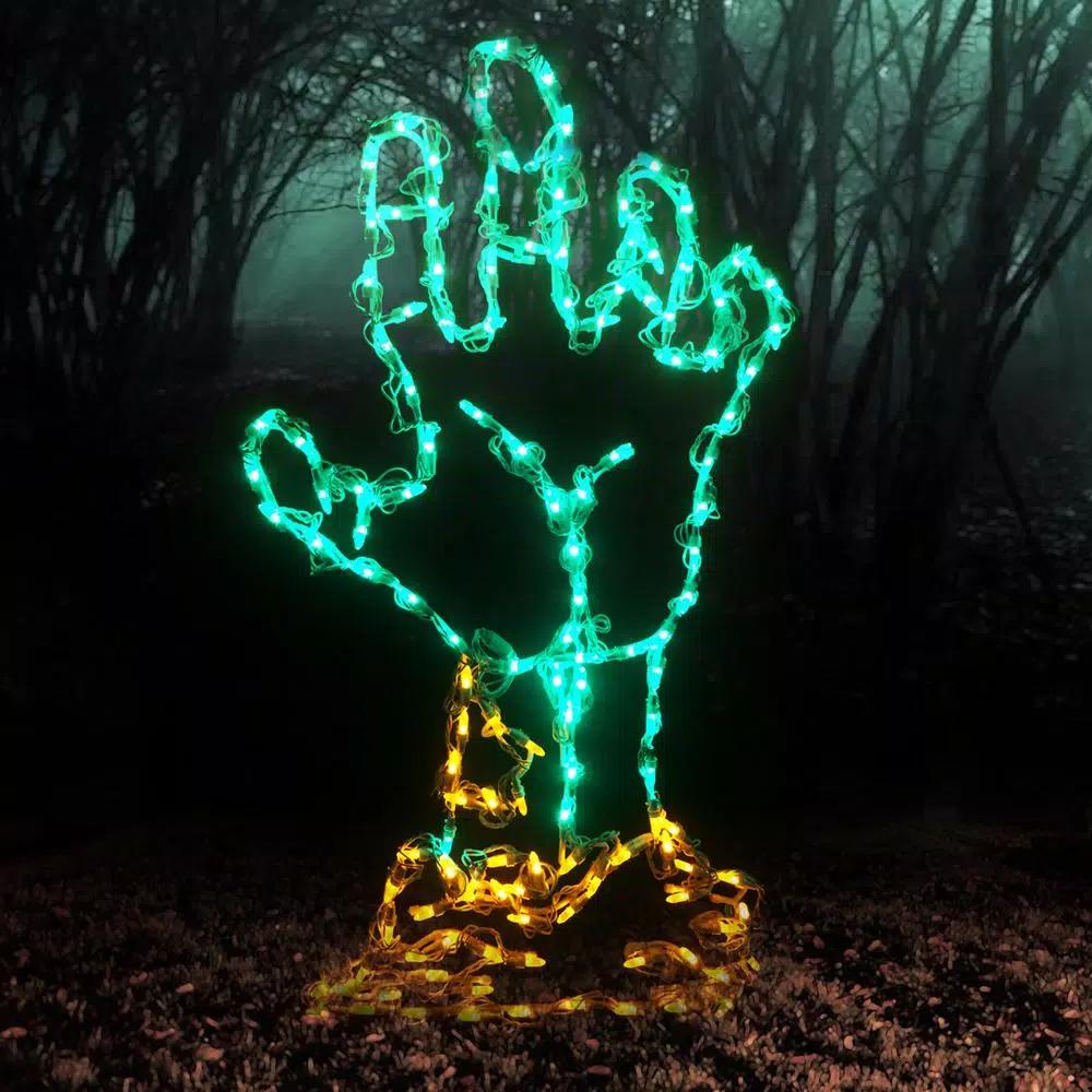 HOLIDYNAMICS HOLIDAY LIGHTING SOLUTIONS Holidynamics 36 in. LED Zombie Hand Halloween Yard Decoration