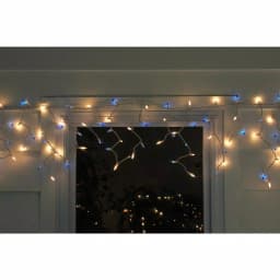 Northlight 10 ft. 150-Light Blue and Clear Mini Icicle Lights with White Wire thumbnail 2