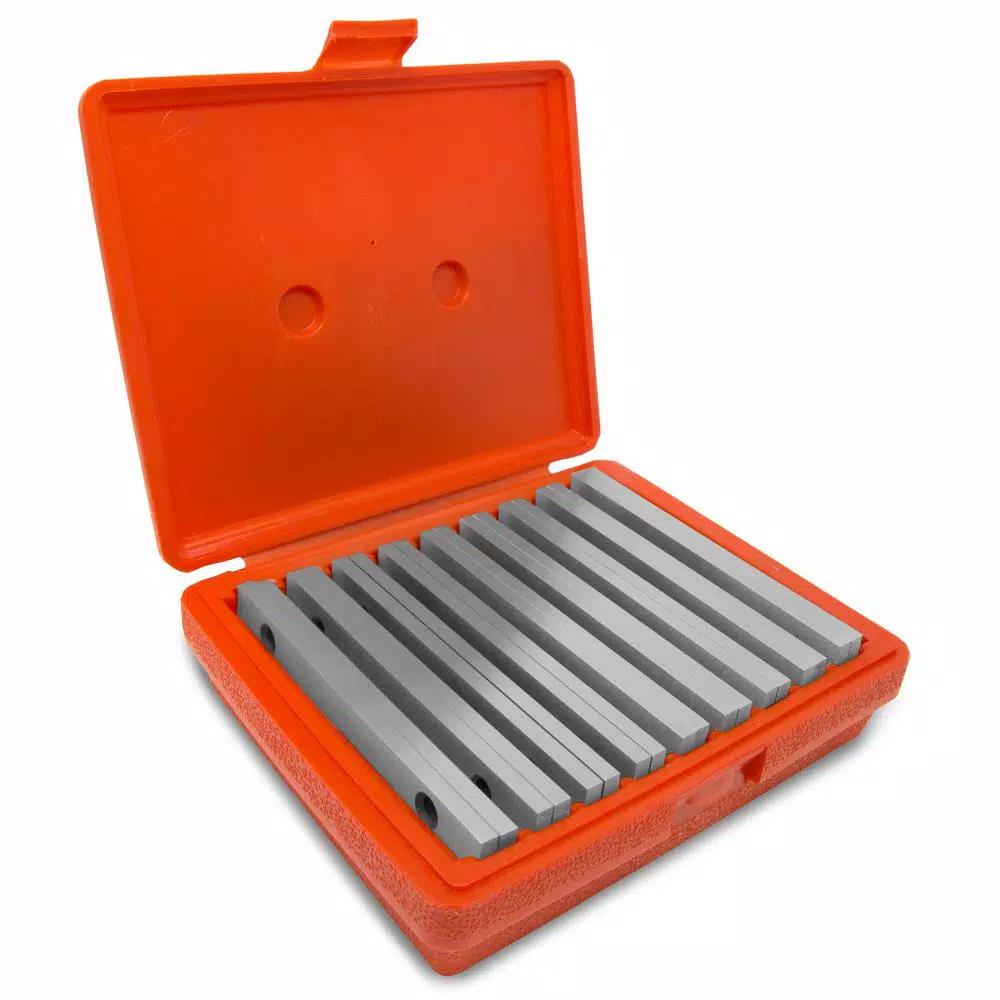 WEN 18-Piece Precision-Ground Parallel Gauge Set, 6 in. x 1/4 in., with Hard-Shell Case