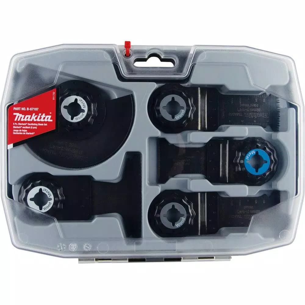 Makita 5-Piece Starlock Oscillating Blade Set for Wood and Metal Cutting