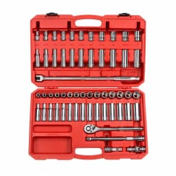 TEKTON 58-Piece 1/2 in. Drive Socket Set, 3/8-1 in. and 10-24 mm SAE/Metric thumbnail 1