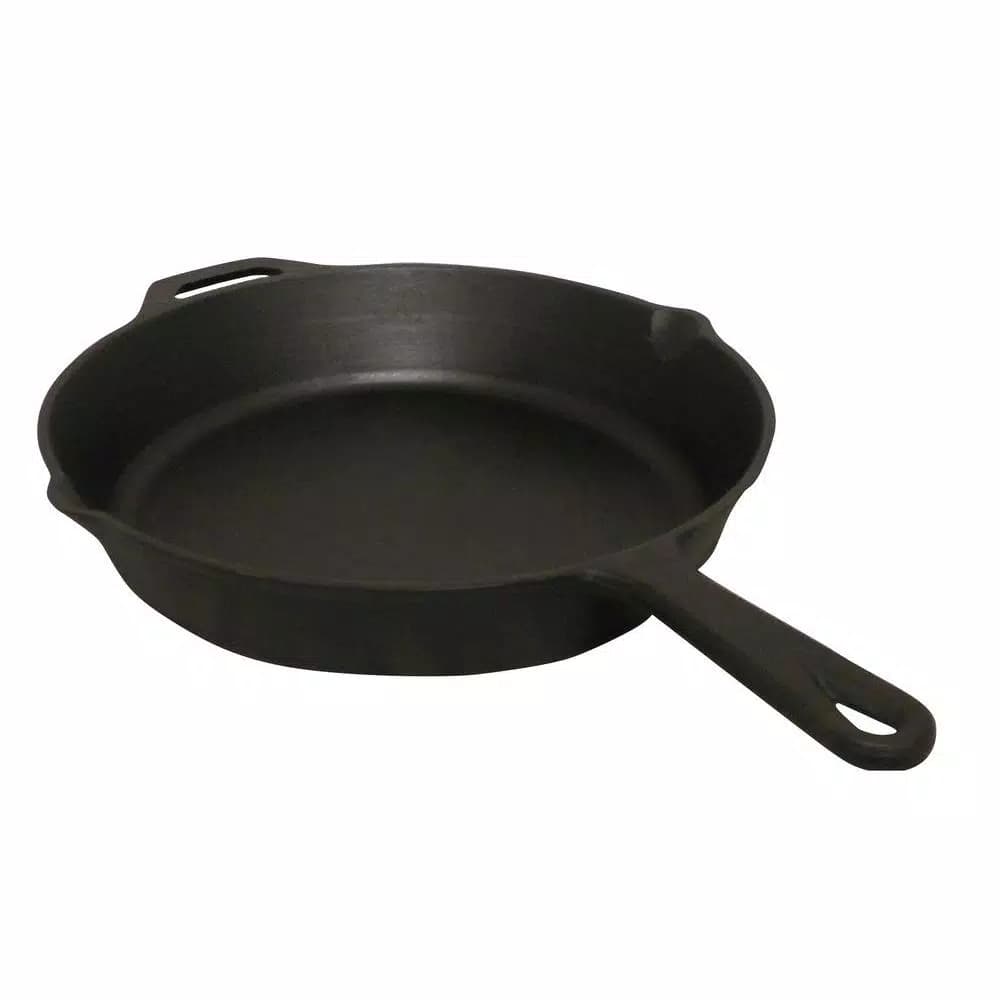 King Kooker 12 in. Pre-Seasoned Cast Iron Skillet, Black