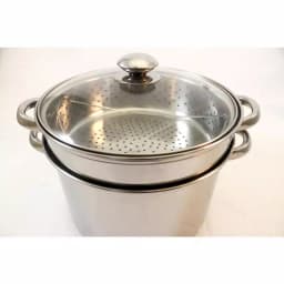 ExcelSteel 8 Qt. 4-Piece 18/10 Stainless Steel Multi-Cooker Set with Steamer and Pasta Baskets thumbnail 2