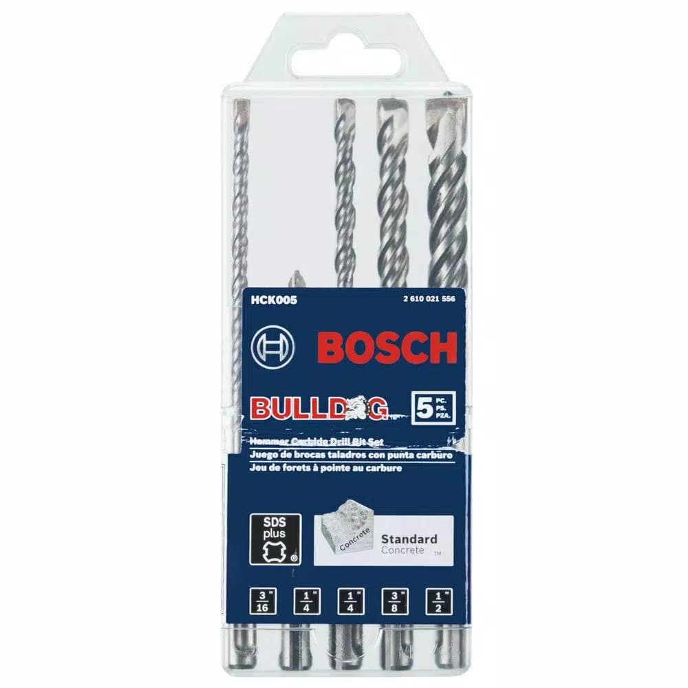 Bosch Bulldog Bosch SDS-Plus Carbide Tipped Rotary Hammer Bit Set, 5-Piece