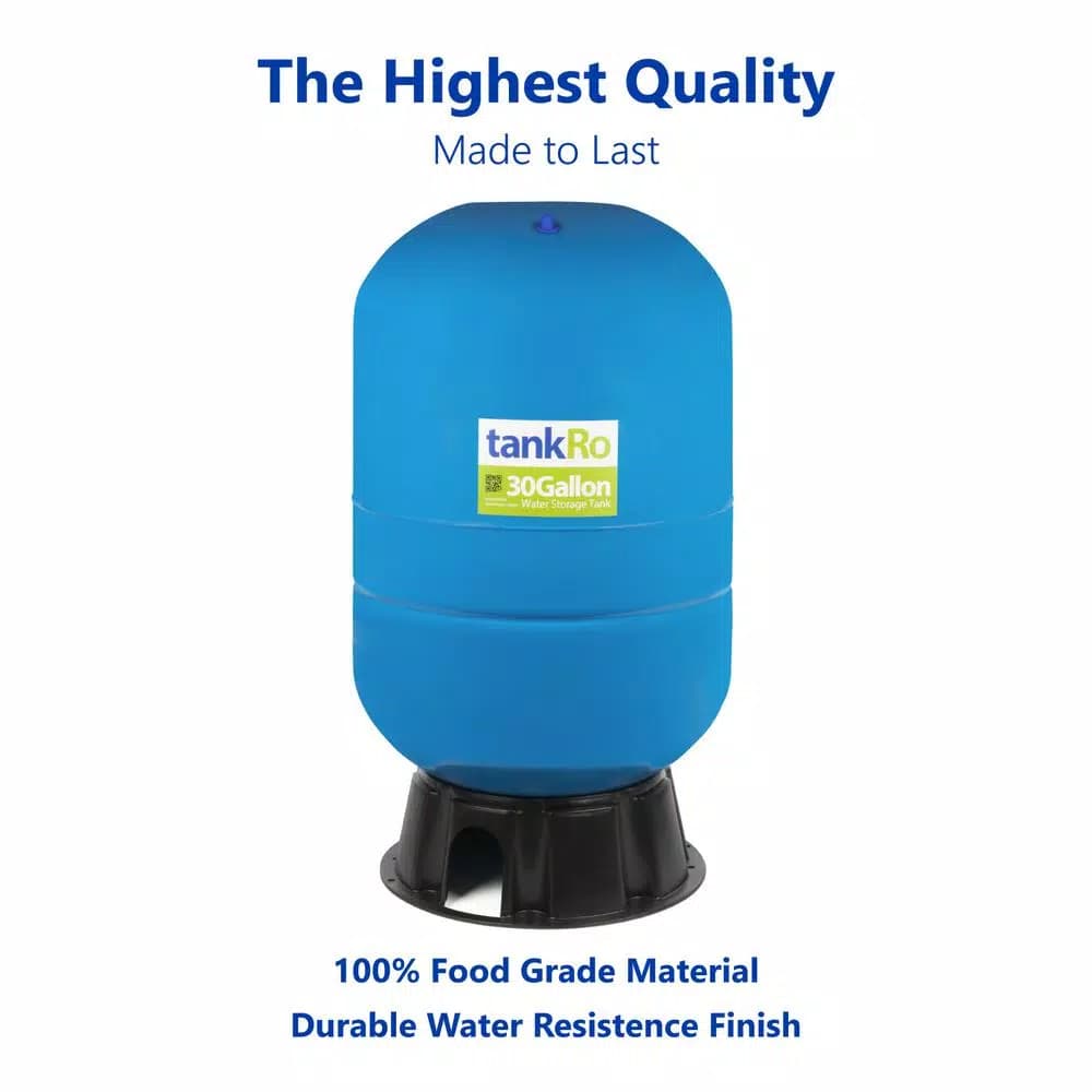 Express Water 30 Gallon Reverse Osmosis Storage Pressure Tank - 18 Gallon Capacity RO Water Filtration Expansion Tank