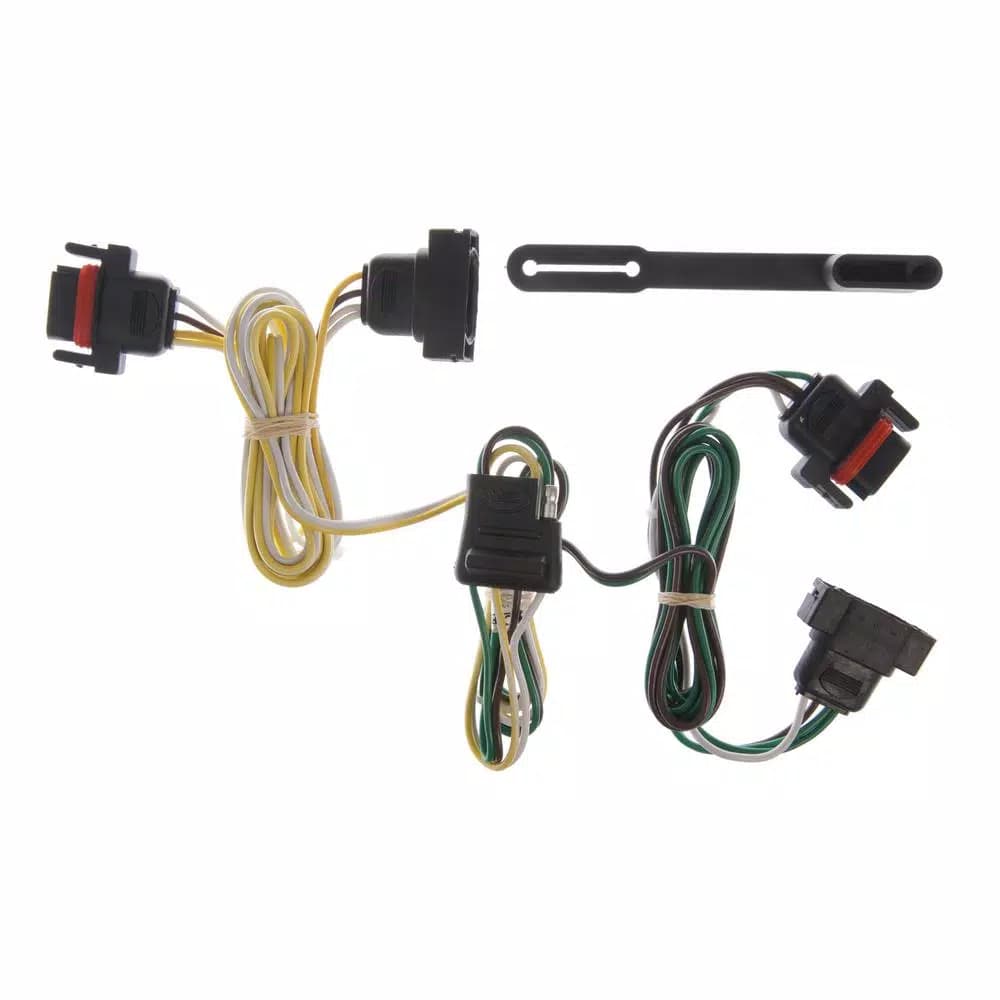 CURT Custom Vehicle-Trailer Wiring Harness, 4-Way Flat, T-Connector for Dodge Caravan, Dakota & Town and Country