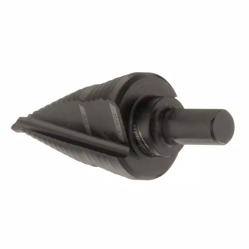 Milwaukee #9 Step Drill Bit, 7/8 in. and 1-1/8 in., Black Oxide
