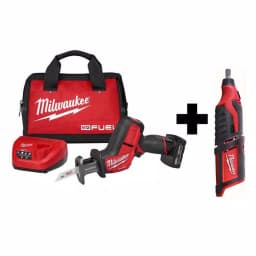 Milwaukee M12 FUEL 12V Brushless HACKZALL Reciprocating Saw Kit with M12 Rotary Tool thumbnail 1