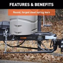 CURT Round Bar Weight Distribution Hitch Kit, 10,000 - 14,000 lbs. GTW, 31-5/8" Bars thumbnail 6