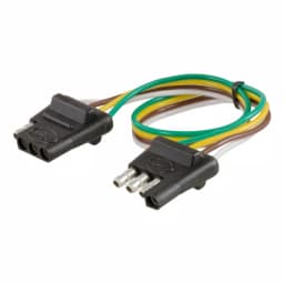 CURT 4-Way Flat Trailer Connector Kit with 12" Color-Coded Wires thumbnail 1