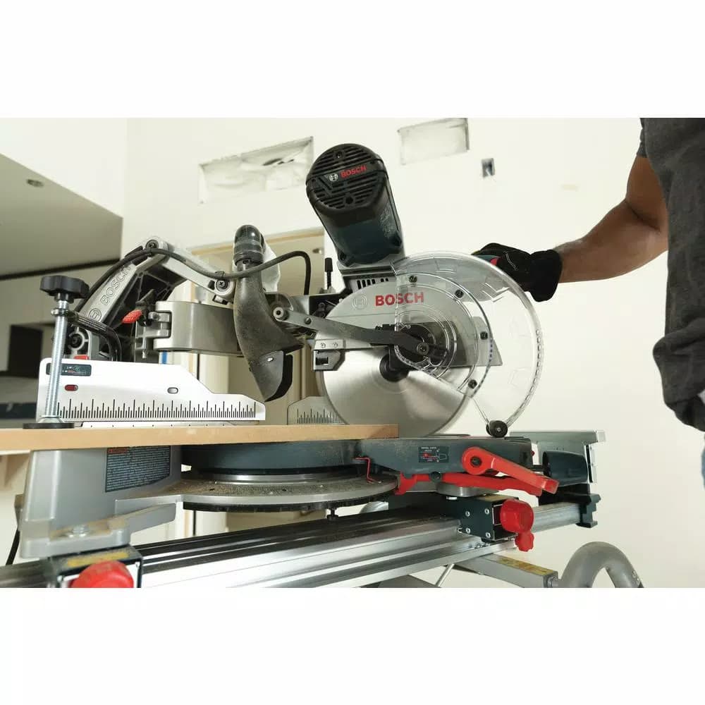 Bosch CM10GD 10 in. Dual-Bevel Sliding Glide Miter Saw with Folding-Leg Stand Bundle