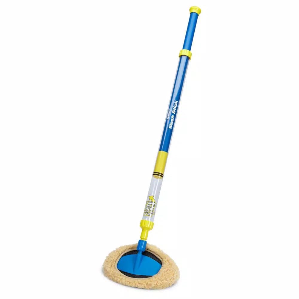 AutoRight Auto-Wash Stick 18 oz. Solution Dispensing Car Wash Brush with 56 in. Extendable Handle
