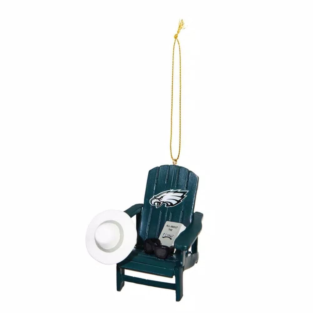 Team Sports America Philadelphia Eagles NFL Adirondack Chair Christmas Ornament, Beach & Sports Theme
