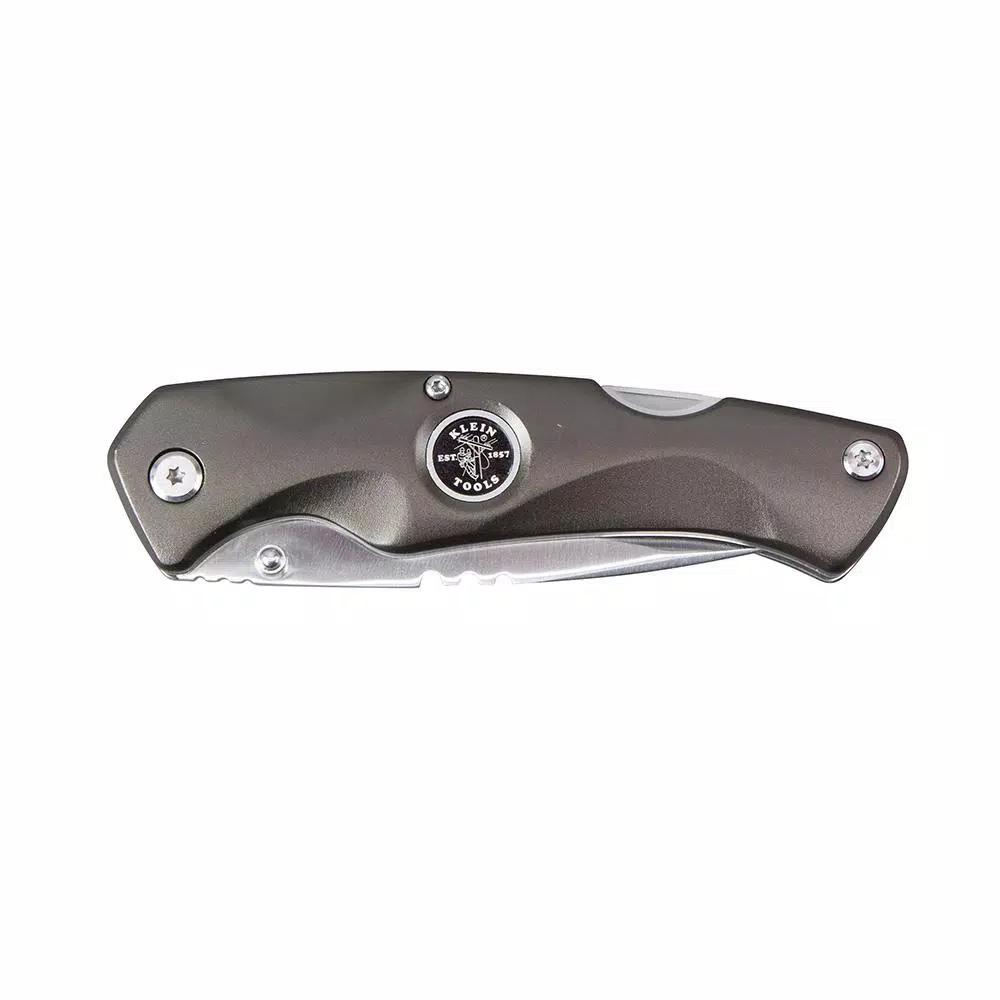 Klein Tools Electrician's Folding Pocket Knife with Phillips Driver and Wire Stripper