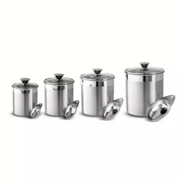 Tramontina Gourmet 8-Piece Stainless Steel Covered Canister and Scoop Set thumbnail 4