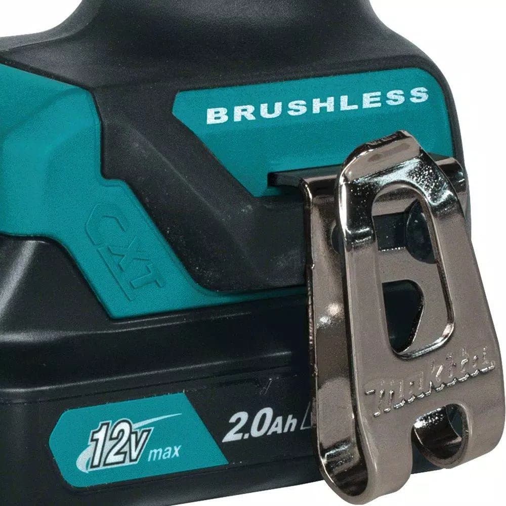 Makita 12V Max CXT Brushless 3/8 in. Cordless Hammer Driver-Drill Kit w/ (2) 2Ah Batteries, Charger & Case