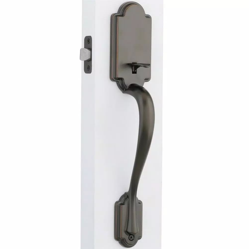 Kwikset Arlington Venetian Bronze Passage Lever and Hancock Knob Set