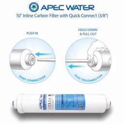 APEC Water Systems APEC Ultimate 10 in. Inline Carbon Filter with 3/8 in. Quick Connect thumbnail 3