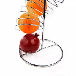 Mind Reader Stainless Steel Twisted Fruit Holder, Silver Metal Wire Fruit Basket thumbnail 2