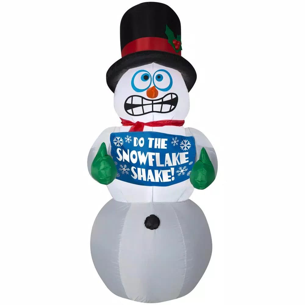 Home Accents Holiday 6 ft. Pre-Lit Animated Shivering Snowman Airblown Inflatable Holiday Decoration