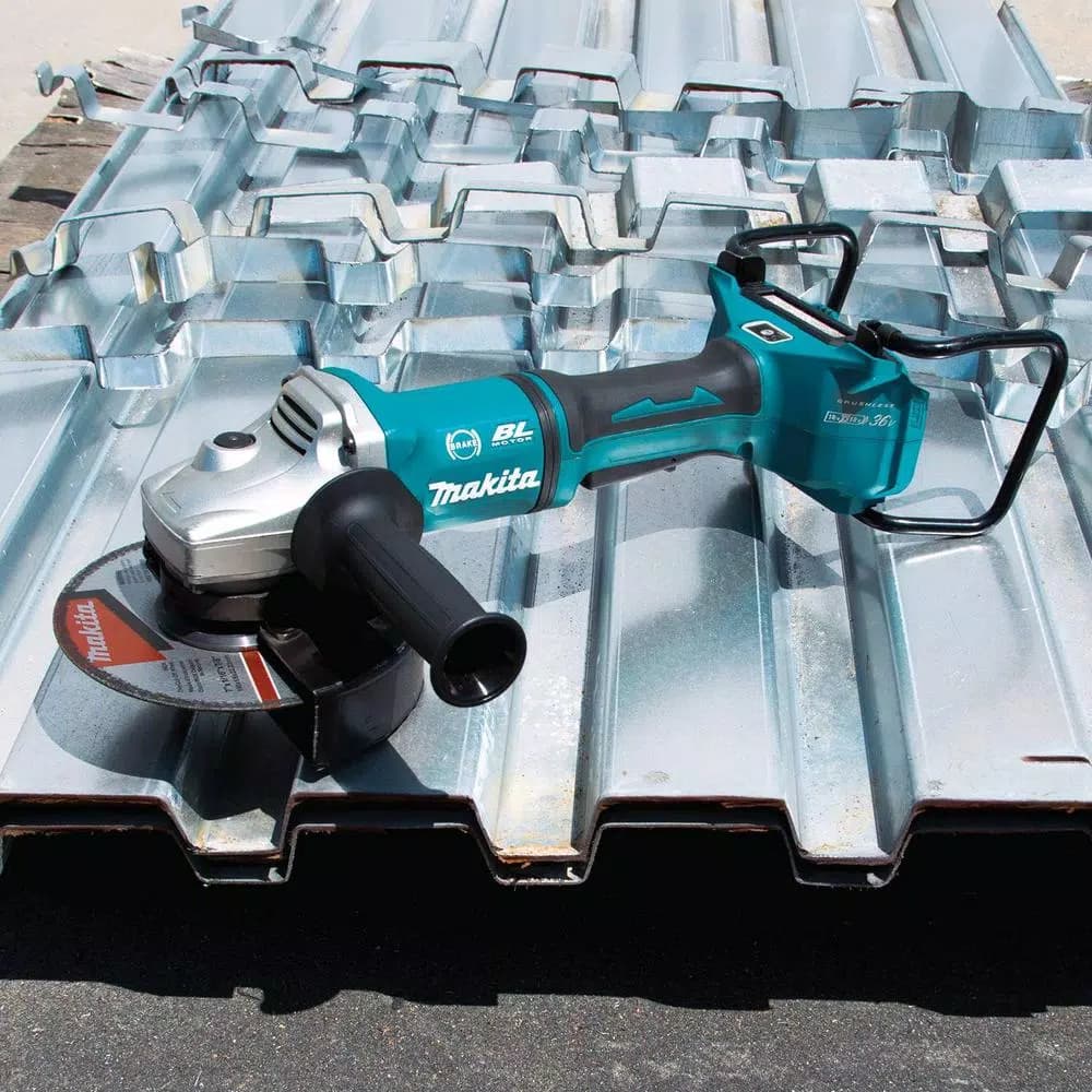 Makita 18V X2 LXT Brushless 7 in. Cordless Angle Grinder with AWS & Electric Brake