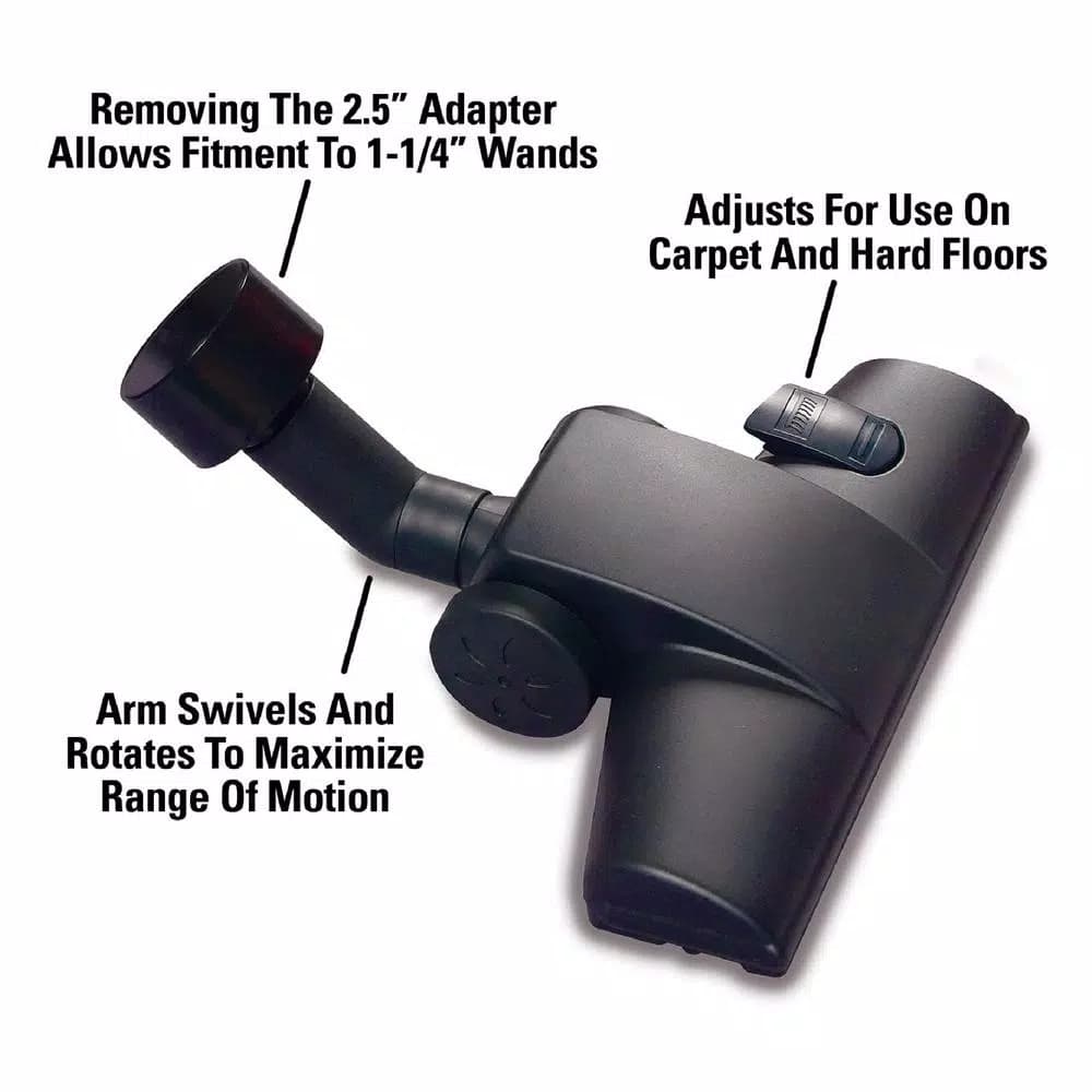 RIDGID Carpet and Hard Floor Nozzle Accessory for Wet/Dry Shop Vacuums, 1-1/4 in. and 2-1/2 in.