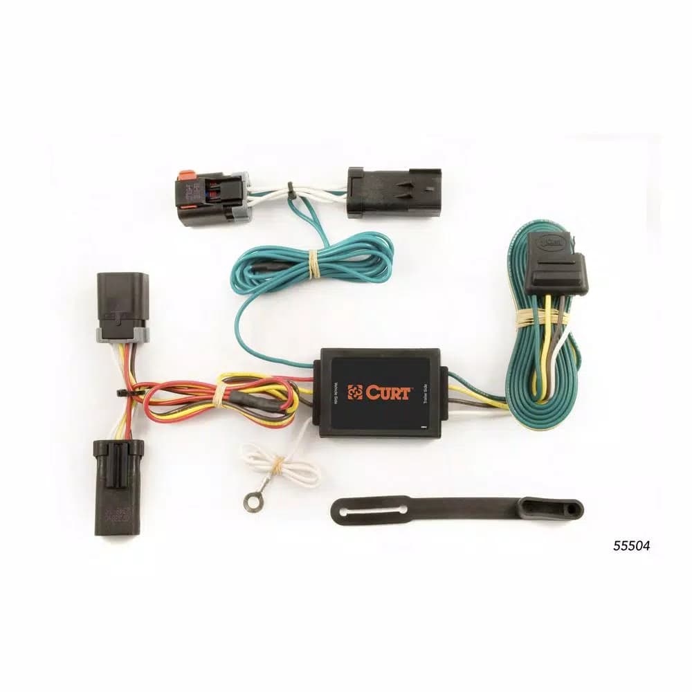 CURT Custom Vehicle-Trailer Wiring Harness, 4-Way Flat, for Dodge Ram 1500 2500 3500