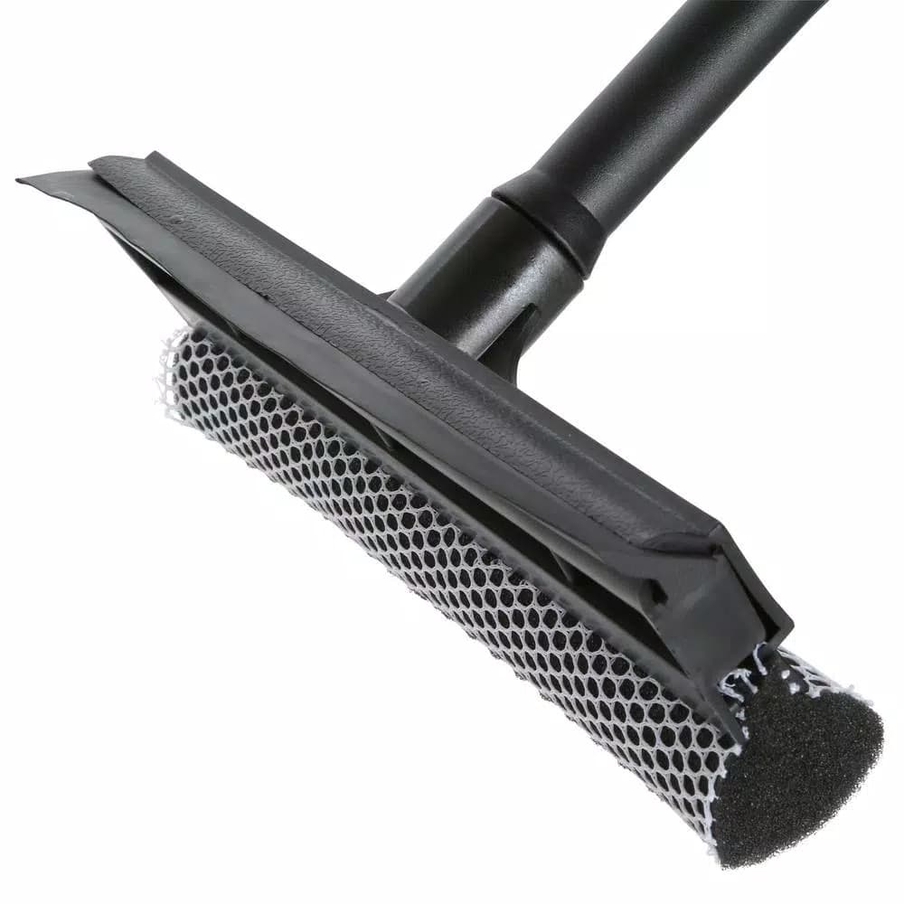 HDX 8 in. Auto Window Squeegee with 16 in. Plastic Handle and Heavy-Duty Mesh Scrubber