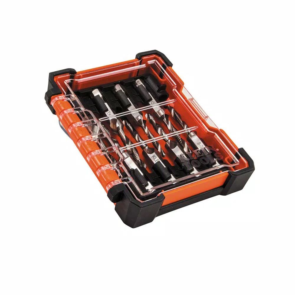 Klein Tools 8-Piece High Speed Steel Drill Tap Tool Kit with Carrying Case