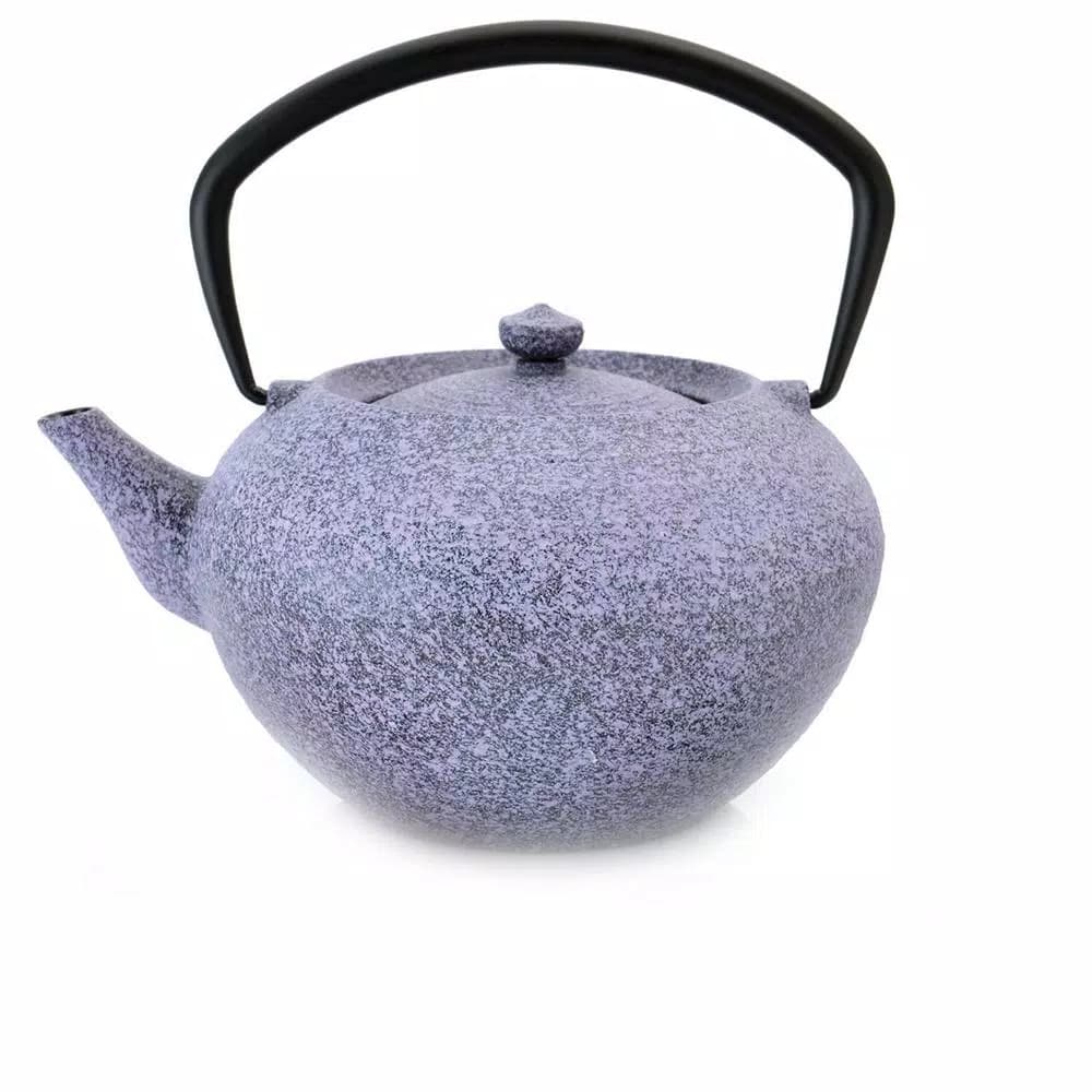 BergHOFF Studio 5.6-Cup Cast Iron Purple Teapot with Stainless Steel Mesh Insert