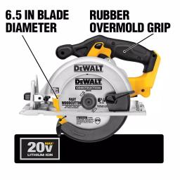DEWALT 20V MAX XR Brushless 3-Speed 1/4 in. Impact Driver & 6-1/2 in. Circular Saw Combo Kit thumbnail 5