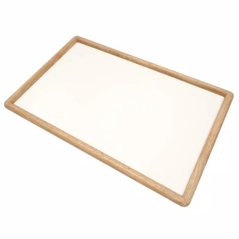 Winsome Stockton Breakfast Bed Tray, Natural Wood & Melamine Serving Tray with Foldable Legs
