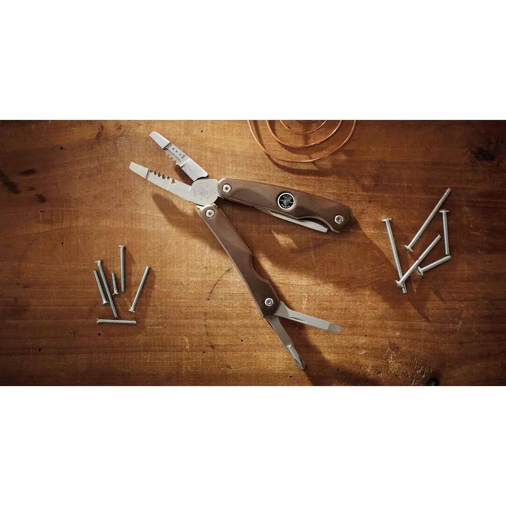 Klein Tools Electrician's Multi-Tool with 7-in-1 Functions and Drop Point Knife