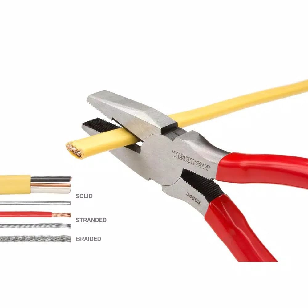 TEKTON 6-Piece Professional Plier Set with High-Leverage Cutting and Versatile Jaws
