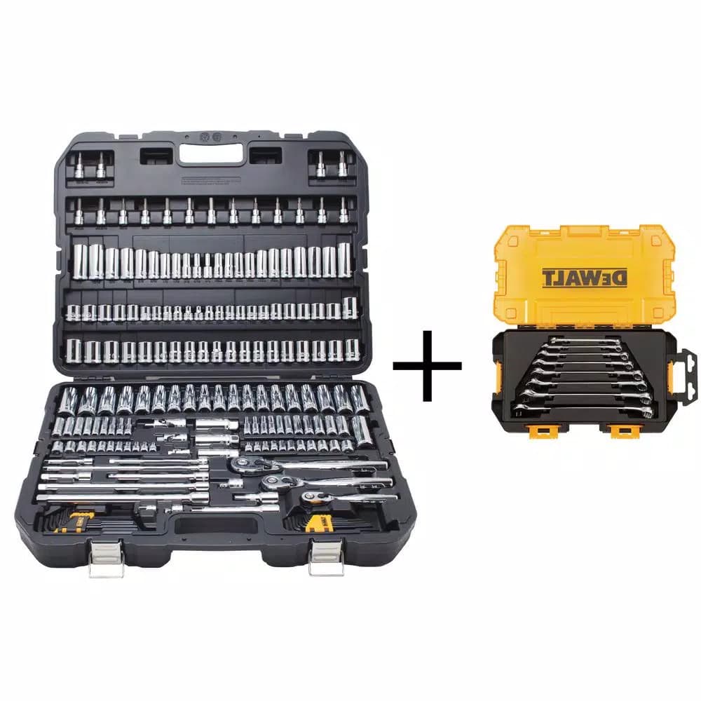 DEWALT 192-Piece Mechanics Tool Set with 8-Piece SAE Combination Wrench Set