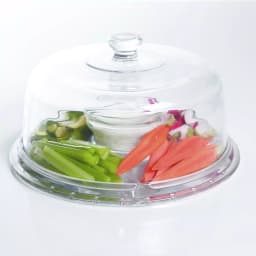 Gibson Home Great Foundations 2-Piece Glass Cake Stand with Dome thumbnail 6