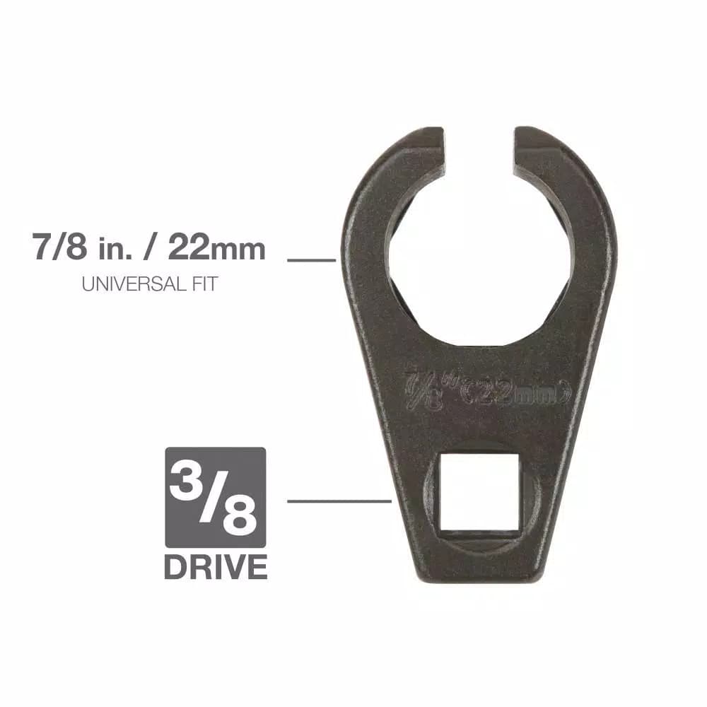 TEKTON 7/8 in. (22 mm) Offset Oxygen Sensor Socket, 3/8 in. Drive
