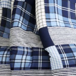 Lush Decor Greenville Navy Blue Reversible Plaid Cotton Throw Blanket thumbnail 3