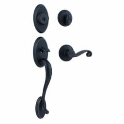 Kwikset Shelburne Single Cylinder Door Handleset with Lido Lever, Venetian Bronze thumbnail 1