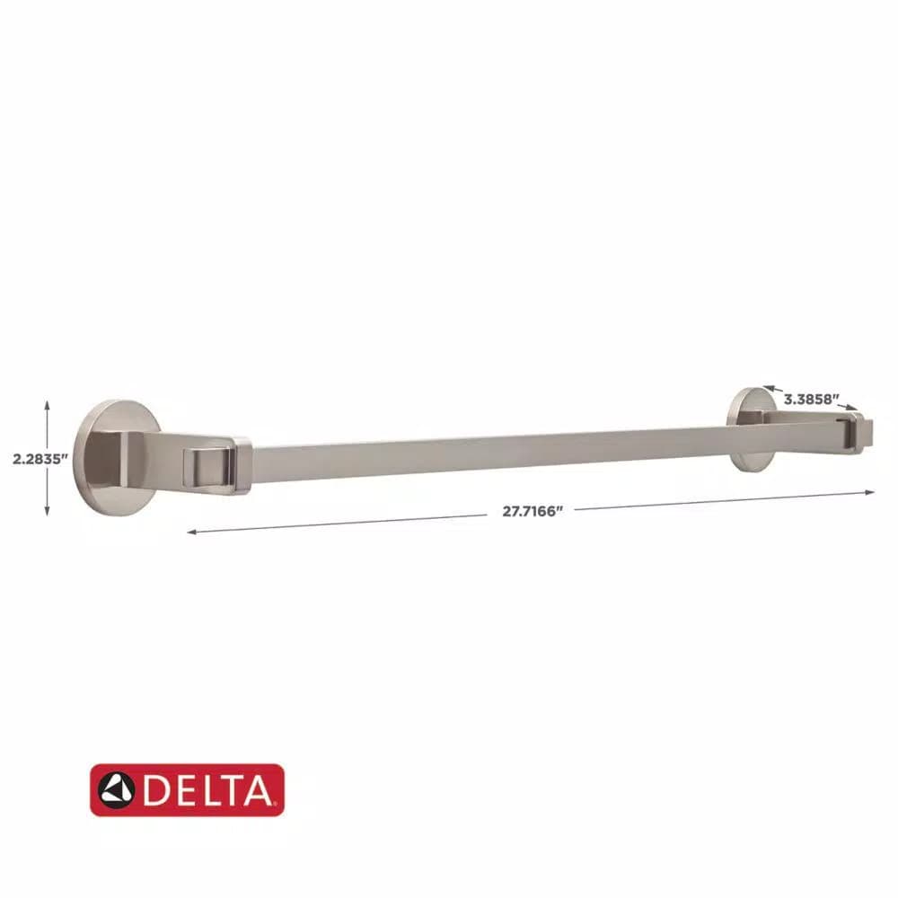 Delta Mandolin 24 in. Single Towel Bar in SpotShield Brushed Nickel